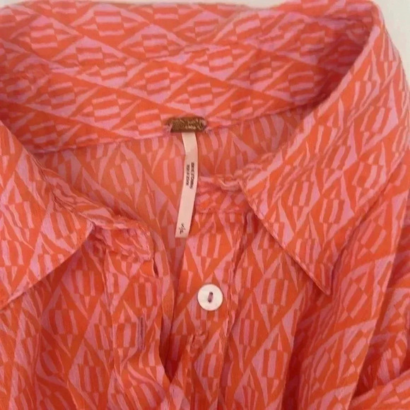 Free People Rillo Shirt Dress Wrap Skirt Bottom - Long Sleeve - Picture 11 of 13